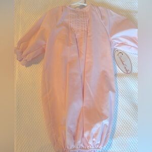 NWT Smocked Giraffe Infant Baby Daygown Embroidered One Size 0-3M